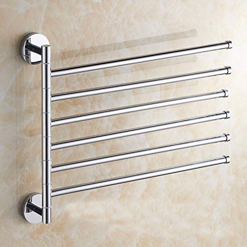 MBYW Portasciugamani Moderno Minimalista Portasciugamani Elegante per Il Bagno di Moda Portasciugamani da Braccio a Sei Bracci da Cucina in Metallo Cromato da Parete  Adatto per Bagno,Cucina, Ufficio