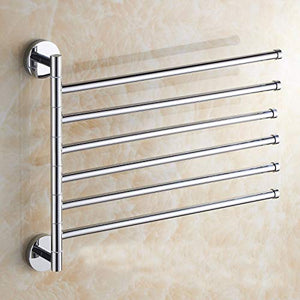 MBYW Portasciugamani Moderno Minimalista Portasciugamani Elegante per Il Bagno di Moda Portasciugamani da Braccio a Sei Bracci da Cucina in Metallo Cromato da Parete  Adatto per Bagno,Cucina, Ufficio