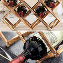 Supporto per portabottiglie in legno pieghevole, organizer per conservare il vino, per esporre vini, bar, birra, cucina domestica (10 bottiglie)