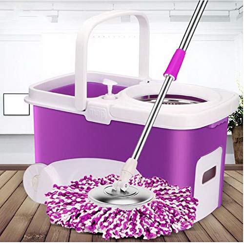 SSAYY Spray Mop I Nuovi Strumenti per La Pulizia Domestica del Mocio Rotante A Doppio Azionamento Spin Mop in Acciaio Inossidabile/Testina in Fibra di Alta qualità
