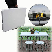 VIWIV Piccolo Tavolo Pieghevole 4ft (120 cm) Tavolo Pieghevole Camping Catering Catering Pieghevole Pieghevole Trestle Desk per Patio BBQ Picnic Party 150KG capacità di carico - 2 Altezza Regolabile