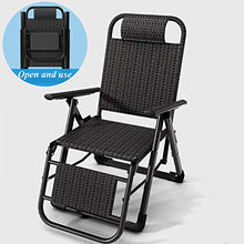 SACKDERTY Reclinabile Pieghevole per Patio Esterno per Cortile, sedie a Sdraio in Rattan PE, lettini Prendisole per alleviare Lo Stress e la Fatica