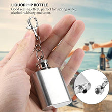 Rockyin Key Chain Bottiglia Tasca Bottiglia di Vino Portatile dell'Acciaio Inossidabile 1 oz Whisky liquore