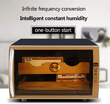 AMOYEE Scatola di visualizzazione del Sigaro humidor, Finestra di Vetro Artigianale, Top Cover Igrometro Digitale, umidificatore dedicato