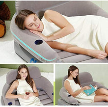 Lettino da Viaggio Lettino da Viaggio Pieghevole Letto Gonfiabile Divano Removibile Schienale Camera Singola o Doppia Aria for Uso Domestico Materasso Materassino con Pompa Aria Manuale 6-3