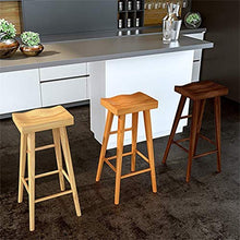 Sgabello da bar in stile retrò, con gambe in legno, ergonomico, quadrato, per cucina, pub, caffetteria, colore: marrone chiaro, dimensioni: 45 cm