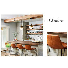 XIAOQIAO Sgabello da Bar, sgabelli Alti da Cucina Moderni, Sedia da Pranzo con Schienale su Gambe in Metallo con poggiapiedi Imbottito Morbido, Altezza Seduta 65 / 75cm
