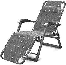 Sdraio da giardino pieghevole per giardino, spiaggia, campeggio, pesca, sedia reclinabile regolabile, poggiatesta staccabile, per piscina/esterni, supporto 400 kg (grigio)