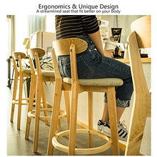 Ljings Sgabello Moderno, Sgabello Bar Pub Sgabello Bar Patio Sedie Pub con Schienale, Altezza Bancone Cucina Pub, Colori Multipli, 28,3 Pollici,Grigio,Linen