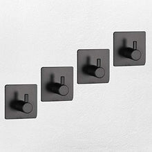 Ganci Portasciugamani in Acciaio Inox Gancio Appendiabiti da Parete Autoadesivo/Gancio per Cucina e Bagno, （4 Pezzi）