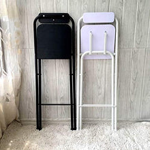 FACC Sedie da Bar Pieghevoli, Sgabelli da Bar Cucina, Sgabelli Alti da Esterno, Sgabello Alto Nero, con Schienale, Portata 120 kg, Sicurezza Antiscivolo, per Cucina, Pranzo, Soggiorno