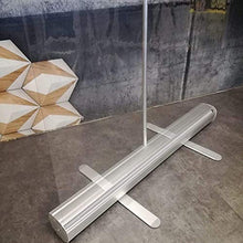 Schermo di Protezione da Starnuti, Banner Roll Up Trasparente Portatile, per Barbiere, Ufficio, Negozi, Ristorante, Assemblaggio Facile e Veloce