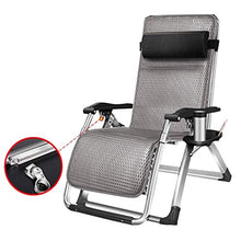 SHUAIIJUAN Sedia per il tempo libero domestico Sdraio pieghevole Relaxer Lounger Garden Sun Reclining reclinabili sedie con cuscino e Cup Holder for Outdoor, patio, campeggio, spiaggia, Deck Max.150kg
