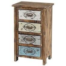 Mendler Serie Vintage Como cassettiera Legno Stile Spagnolo Modello Cadiz 33x49x79cm