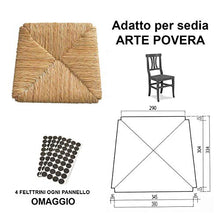 SET SEDUTE PAGLIA Seduta Sedile Ricambio Telaio Fondo per Sedie Impagliate Sedia Venezia, Pisa, Paesana, Vari Modelli + FELTRINI OMAGGIO (6, Telaio Paglia [mod. 996])