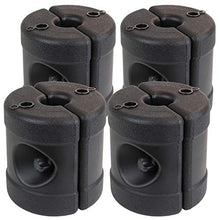 Montafox Set di 4 Pesi per Gazebo per Tende Padiglione trampolini - Possono Essere riempiti con Acqua o Sabbia, Colore: Nero