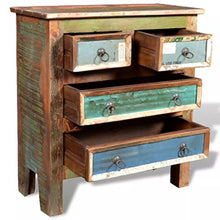 FZYHFA - Armadio con 4 cassetti, in legno massiccio di recupero, 65 x 30 x 70 cm (L x l x A)