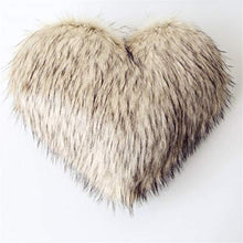 Finto Raccoon Pelliccia Cuore Cuscino Indietro Cuscino Coperchio Per Cuscini Da Gettare Cuscino Caso Home Decorativo Super Morbido Peluche