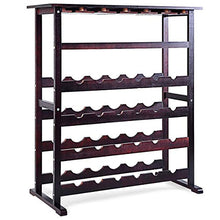 DREAMADE Cantinetta Portabottiglie Scaffale per Vino con Portabicchiere in Legno, 80 x 41 x 90,5 cm