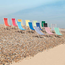Harbour Housewares Sedia a Sdraio Pieghevole in Legno - Ideale per la Spiaggia - Regolabile - Grigio Chiaro - 2 Pezzi
