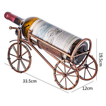 Portabottiglie singolo in ferro, portabottiglie decorativo da pavimento per carrozza romana, decorazione di mobili/A / 33.5×12×19.5cm