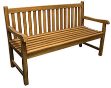 AVANTI TRENDSTORE - Manado - Panca da Giardino con Schienale in Legno di Teak, Dimensioni: Lap 150x92x61 cm