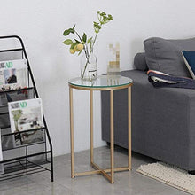TONG HXF- tavolino Piccolo Oro Piccola Rotonda Gambe Struttura in Marmo/Vetro Creativo Disegno Squisito di Lusso Durevole (Color : B)