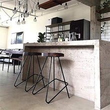 HLWJXS Sedia Sgabelli da Bar Altezza Bancone Sedia da Bar Sgabelli da Bar in Legno Stile Industriale con Finitura Retrò, con Gambe in Ferro Sedia da Pranzo Sgabello da Cucina,Solo Uno