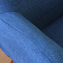 Laishutin Divano Sedia Imbottita per Bambini Bule Sedia per Bambini in Cotone Rotondo per Soggiorno e Ufficio (Color : Dark Blue)