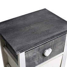 Rebecca Mobili Comodino con 3 cassetti Bianco, Stile Shabby, Legno Paulownia, per Camera Bagno - Misure: 56 x 37 x 27 cm (HxLxP) - Art. RE4160
