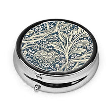 Arcadia Coastal William Morris, contenitore rotondo per pillole a 3 scomparti, in metallo, per medicina e vitamina