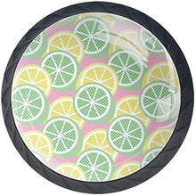 Verde Giallo Limone Limone Frutta Rosa Pomelli per Porta Set di 4 Pomelli per Mobili Manopole per Cassetti Cucina Armadio Vetro