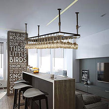 JHGJBJ Bottiglia di Vino/Supporto di Vetro Vino Shelf Ferro Shelf Hanging Tetto Cremagliera del Supporto Decorazione, Mensola da Kitchen Bar Bodega, Il Nero