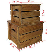 XINGLIEU Baule portaoggetti Marrone, Baule portaoggetti in Legno, Tavolo supplementare, 48 x 40 x 35 cm
