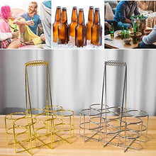 Festnight 6 Bottiglie di Birra Titolare Partito Birra cestello portabottiglie Vino Caddy Stand per Bar dell'hotel Bar Bottiglie di Birra Vino