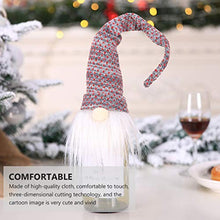 HEMOTON 2 Pezzi di Gnomi Natalizi Copri Bottiglia di Vino Copri Vestito Decorativo Fatto a Mano Toppers Bottiglia di Vino Svedese Tomte Decorazioni Regalo di Festa