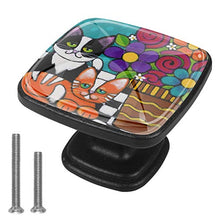 Fiore di gattino 4 PCS Pomelli per Porta, Pomolo per Mobile, Pomelli per Mobili con Viti, Maniglia per Armadietto, Pomelli per Porta, Pomelli per Cassetti per Porta, Armadio, Cassetto e Credenza