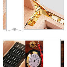 Minmin Cigar Box Legno di Cedro Vetro Trasparente Finestra sigaro umidificatore Sigaro di fumo del Governo con l'igrometro, 240x220x240mm accessori del sigaro (Size : 240x220x240mm)
