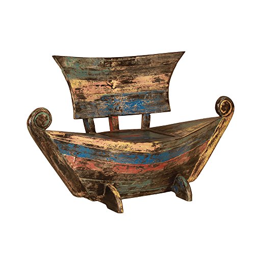 Barca di legno di teak Old Finish 150 cm giardino panchina mobili da giardino