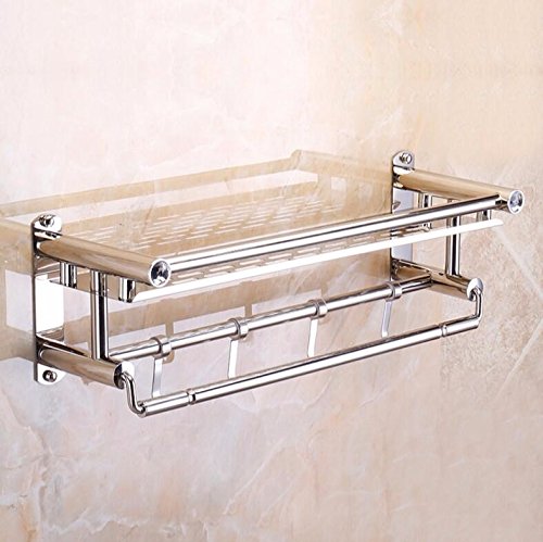 MBYW moderno e minimalista portasciugamani ad alto carico portasciugamani da bagno, mensola porta asciugamani, in acciaio inox, supporto da parete, 40 x 15 cm