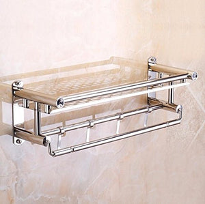 MBYW moderno e minimalista portasciugamani ad alto carico portasciugamani da bagno, mensola porta asciugamani, in acciaio inox, supporto da parete, 40 x 15 cm