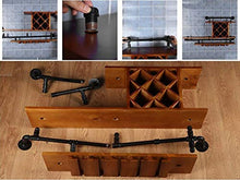 PZW Portabottiglie Semplice e Creativo, Portabottiglie Sospeso Portabottiglie, Portabottiglie Loft, Portabottiglie da Parete in Legno Massello Dimensioni: 115 * 65 * 25 cm