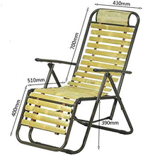 PAKUES-QO Reclinabile Pieghevole Reclinabile Sedia da Giardino Sedie a Sdraio da Spiaggia Lettini da Sole Zero Gravity Poltrona Relax bambù