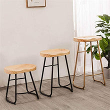 Sgabelli Bar Vintage in Metallo Sgabelli Bar in Legno Senza Schienale con poggiapiedi Sedia Pranzo Design retrò Mobili Bar Cucina Gambe Dorate - Altezza Pub 45/65/75 cm