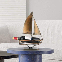 Creative wine rack wrought iron sailing style ornaments wrought iron retro simple home living room study decoration wrought iron ornaments gifts