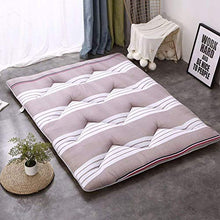 HKX Tappetino Pieghevole Portatile, coprimaterasso Queen-King Tradizionale Futon Lavabile-B 180x200cm (71x79 Pollici)