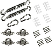 POFET 6 mm 304 acciaio inox ombra vela kit hardware per installazione rettangolo e quadrato parasole vela