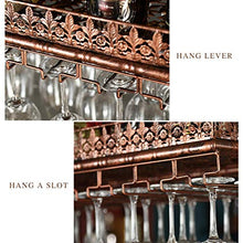 CCLLA Scaffale per Vino da Parete, portabicchieri sospeso, portaoggetti per mensole a Muro, portabottiglie Rustico, Design Industriale per la casa