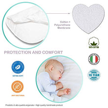 Giovanni Dolcinotti | Coprimaterasso Lettino Neonato e Bambini 50x83 cm, Compatibile con Culla Chicco Next2me in Bamboo Terry, Copri Materasso Impermeabile e Traspirante - Made in Italy