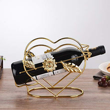 Lxlxq Stile Europeo Creativo Golden Wine Rack Retro Ornamenti in Ferro battuto Moda Semplice Bottiglia di Vino Rack